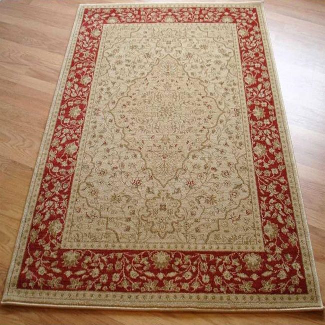STEFANI ALLOVER RED CREAM TRADITIONAL RUG RUNNER 80x300cm **FREE DELIVERY** 