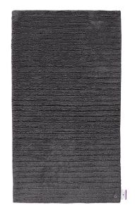601 Anthracite Cotton Stripes Plain Shaggy Rug by Tom Tailor