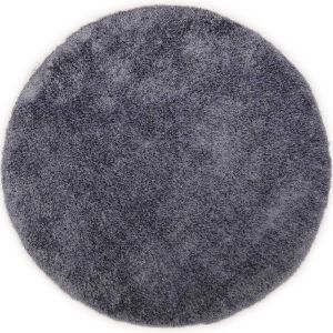 601 Anthracite Soft UNI Shaggy Circle Rug by Tom Tailor