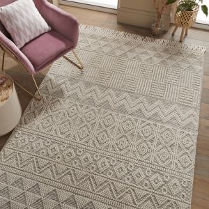 Anya 01 Natural Geometric Rug by Concept Looms