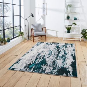 Apollo GR580 Grey Green Abstract Rug by Think Rugs
