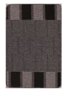 Blocks Black Washable Mat by Rug Style