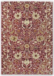 Bullerswood 127300 Red Gold Floral Rug by Morris & CO.