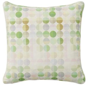 Caquorobert Pink and Green Dotted Cushion by Claire Gaudion