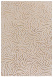 Coral Gold Abstract Rug by Katherine Carnaby