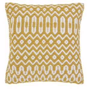 Halsey Mustard Geometric Cushion by Asiatic