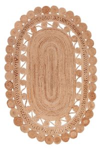 Jute Braided 4214 Natural Oval Rug by HMC