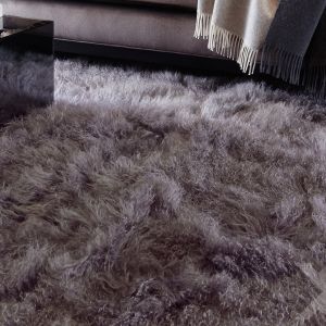 Mantra Grey Plain Wool Rug by Katherine Carnaby