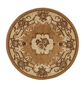 Think Rugs Marrakesh Beige Circle Traditional Rug
