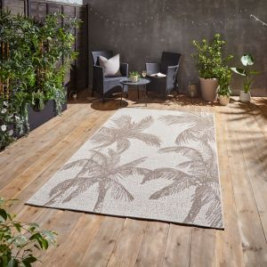 Miami A444 Beige Outdoor Rug by Think Rugs
