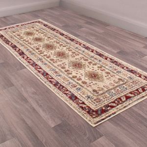Orient 2520 Cream Red Traditional Runner by Ultimate Rug