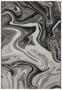 Patio PAT19 Black Marble Rug by Asiatic