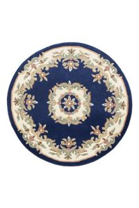 Royal Blue Traditional Circle Rug by Oriental Weavers
