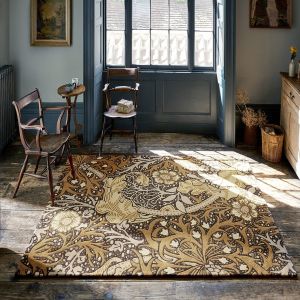 Seaweed 127006 Charcoal Mustard Abstract Rug by Morris & CO.