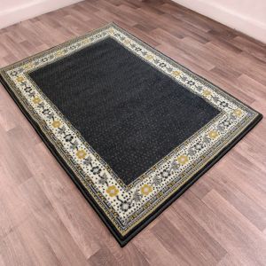 Traditional Poly Valencia Grey Mustard Rug by Rug Style