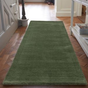 York Forest Green Wool Runner by Asiatic