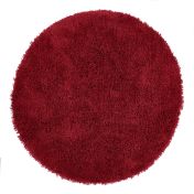 Chicago Red Polyester Circle Rug by Origins