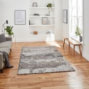 Craft 19788 Grey Beige Abstract Rug by Think Rugs