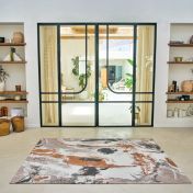 Gallery Fresque Middle Of 9344 Beige Abstract Rug by Louis De Poortere