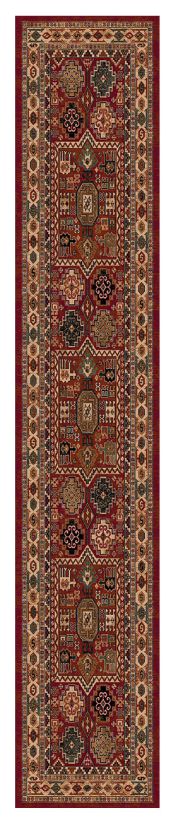 Kashqai 4306 300 Red Terracotta Traditional Wool Runner By Mastercraft