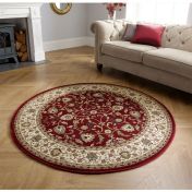 Kendra 137 R Red Traditional Circle Rug by Oriental Weavers