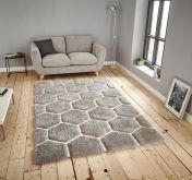 Think Rugs Noble House NH30782 Grey/White Rug