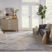 Prismatic PRS28 Grey Gold Wool Rug by Nourison