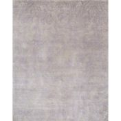 Hand Knotted Silk Rug in Ivory Purple - Custom Size Rug