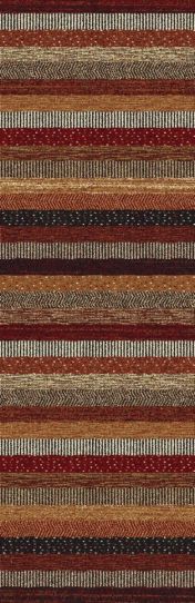 Woodstock 032 0743 1382 Brown Striped Runner By Mastercraft